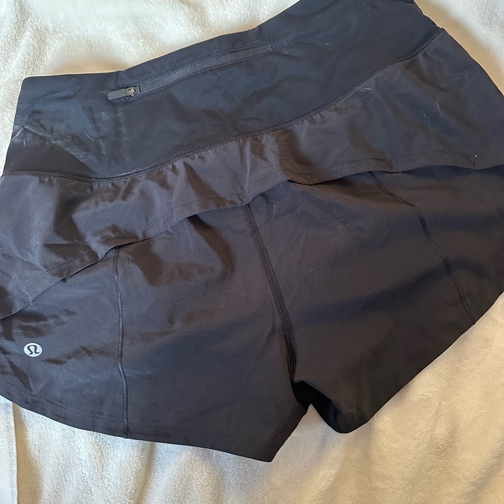 lululemon HR 2.5inch black speed up shorts